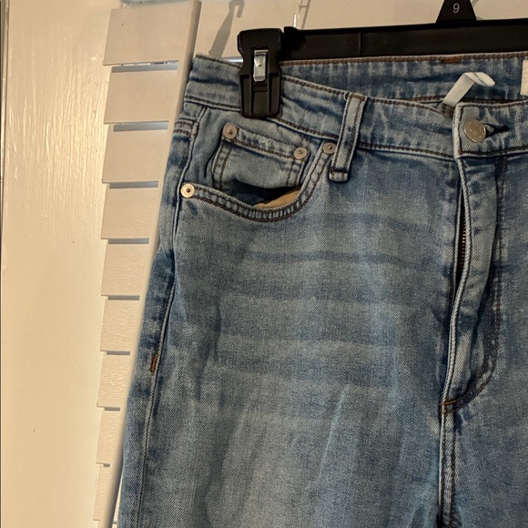 rag & bone Distressed Light Blue Straight Leg Jeans - Picture 6 of 12